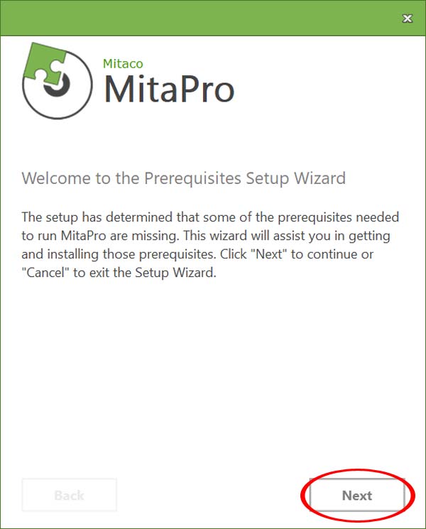 Bắt đầu quá trình cài đặt mitapro new